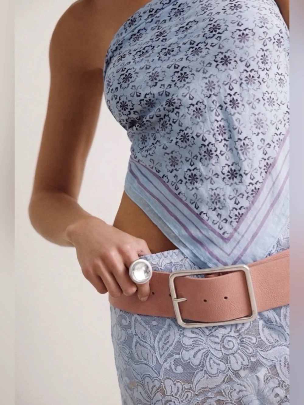 NWT Free People Suede Hex Hip Belt